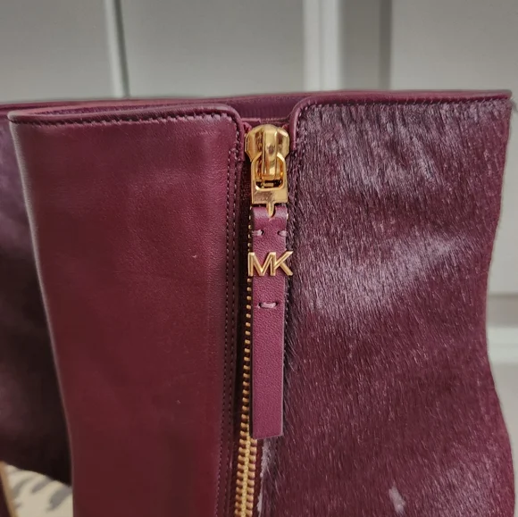 SOLD!!!! Michael Kors Burgundy Ankle Booties - Picture 4 of 10